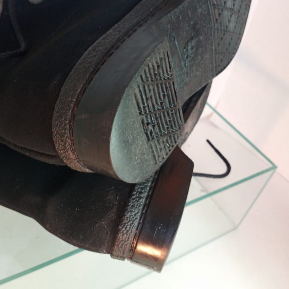 Snowland Vintage Faux-fur Suede Wedge Winter Ankle Lace-up Boots Size 7 - Picture 11 of 12